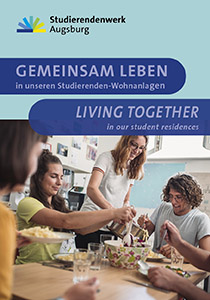 Cover Broschüre Gemeinsam leben in unseren Studierenden-Wohnanlagen 